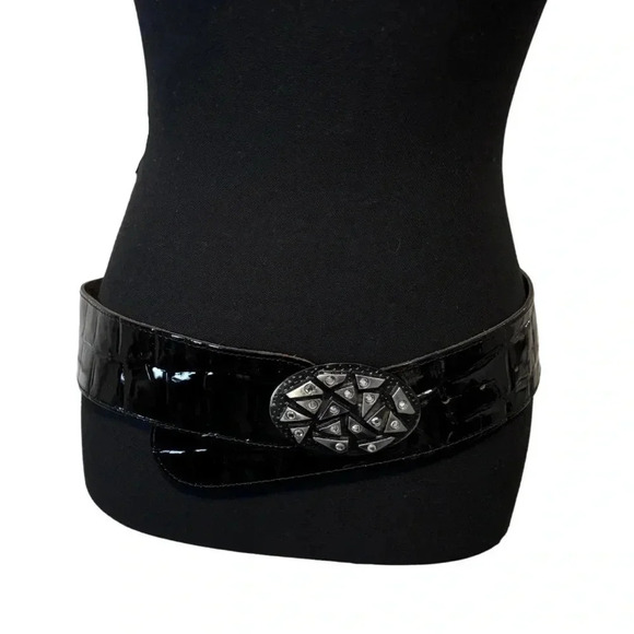 Vintage | Pelletteria Number One | Patent Leather  Jewel Made in Italy Belt - Picture 1 of 11